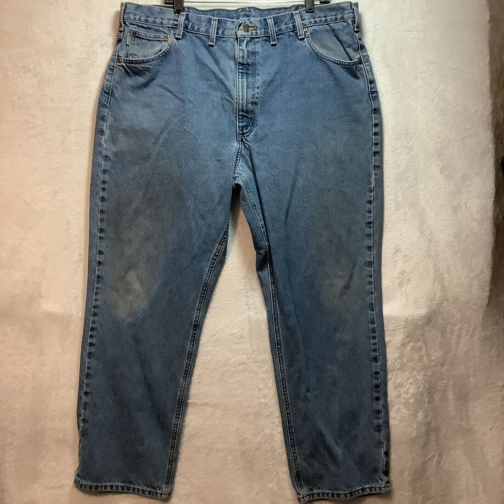 Carhartt Men's Straight/Traditional-Fit Tapered Leg Jean 44 x 30 actual 40x29.5